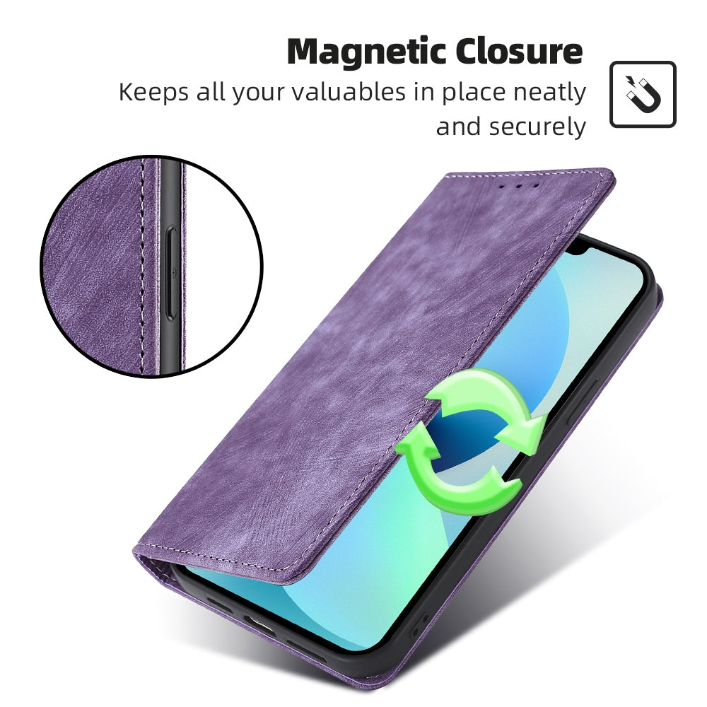 Peněženka pro Samsung Galaxy F14 5G RFID Blocking PU Kožený stojánek na telefon kryt Peněženka pro Samsung Galaxy F14 5G RFID Blocking PU Kožený stojánek na telefon kryt